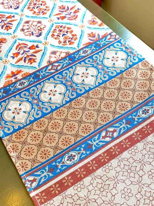 Earthy Bohemian Floral Table Runner