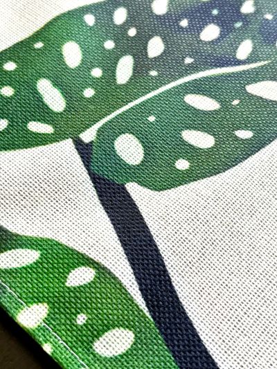 Modern Spotted Begonia Plant Table Runner