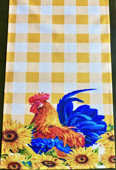 Yellow Buffalo Check Rooster Table Runner