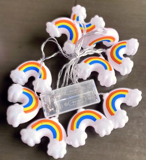5' Rainbows with Puffy Clouds String Lights