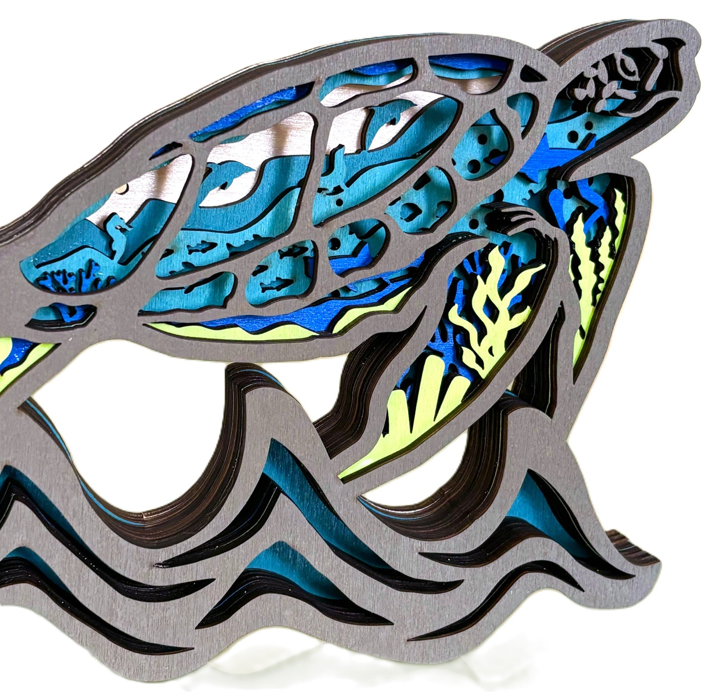 Sea Turtle Wood Diorama