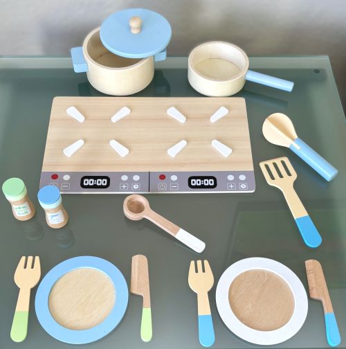 Stove Cooking Wooden Toy Set