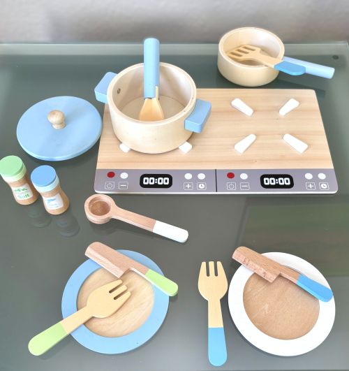 Stove Cooking Wooden Toy Set