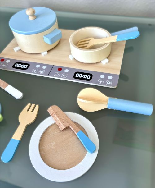 Stove Cooking Wooden Toy Set