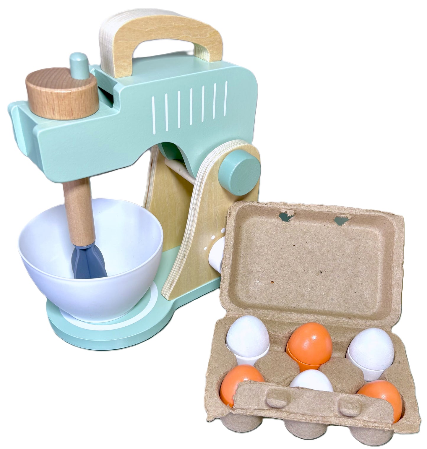 Carton of Wooden "Cracking" Eggs