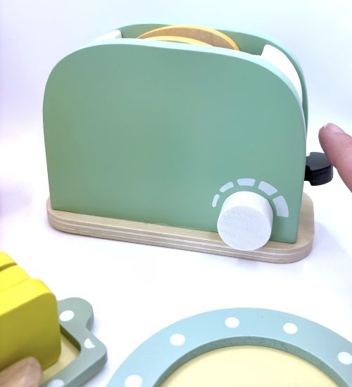 "Good Morning" Toaster Wooden Playset