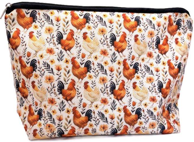 Country Chickens Zippered Pouch