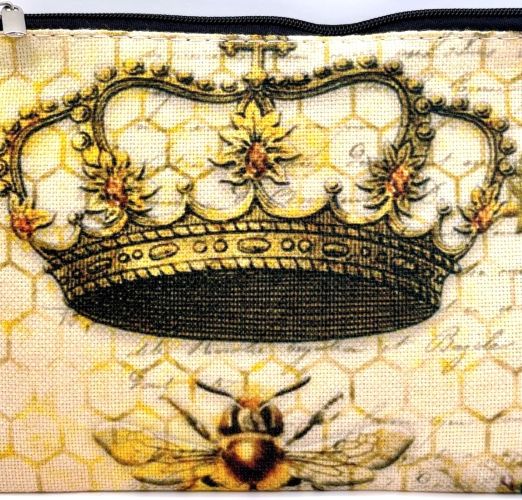 Vintage Royal Bee Zippered Pouch
