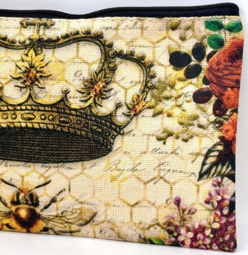 Vintage Royal Bee Zippered Pouch