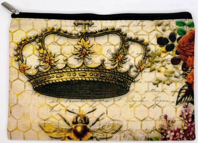 Vintage Royal Bee Zippered Pouch