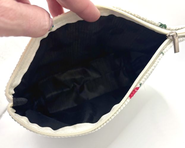 Strawberry Corduroy Zippered Pouch
