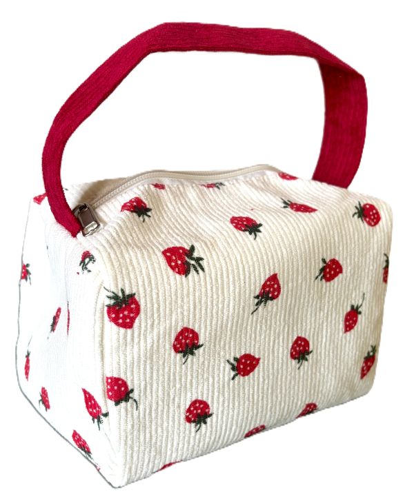 Square Strawberry Handle Bag (2 Colors)