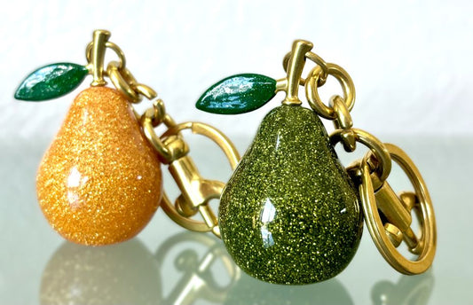 3D Glitter Pear Bag Charm/Keychain