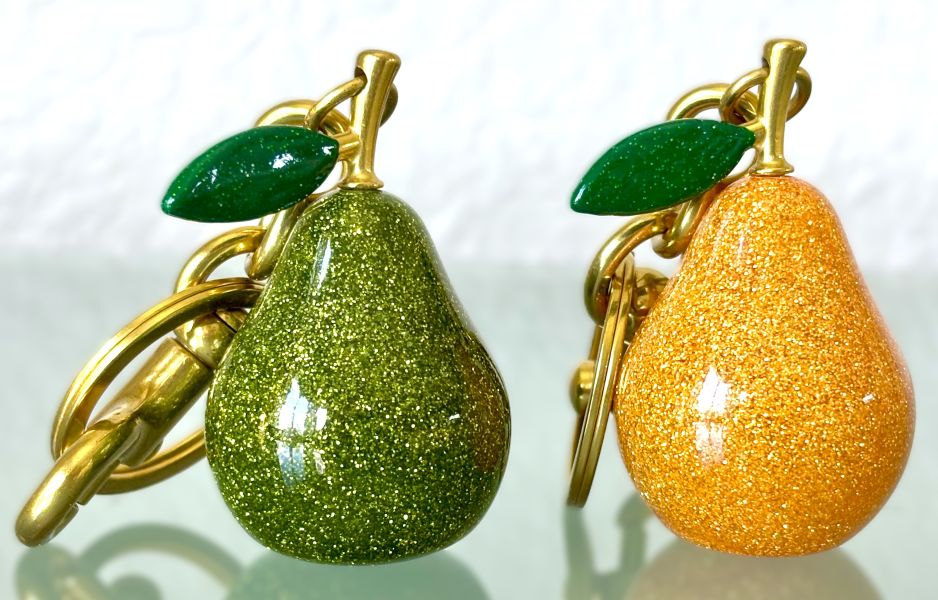 3D Glitter Pear Bag Charm/Keychain