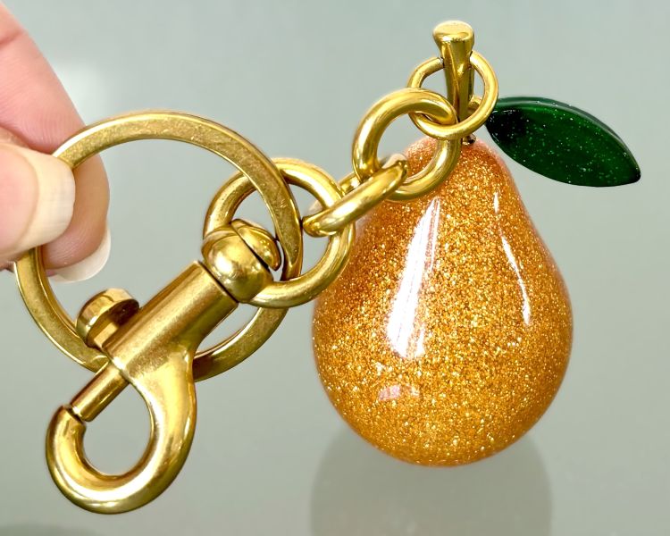 3D Glitter Pear Bag Charm/Keychain