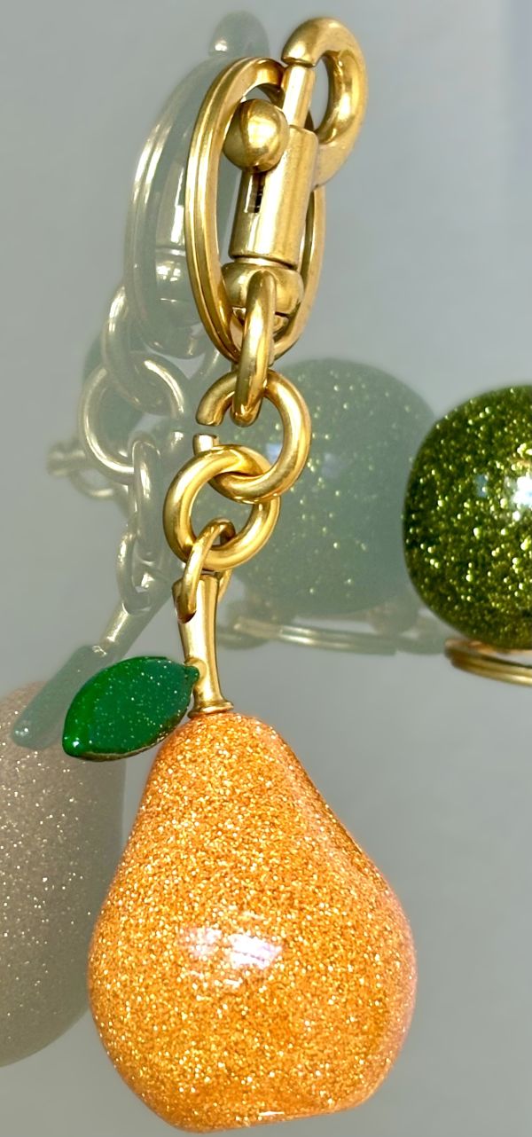 3D Glitter Pear Bag Charm/Keychain