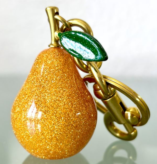 3D Glitter Pear Bag Charm/Keychain
