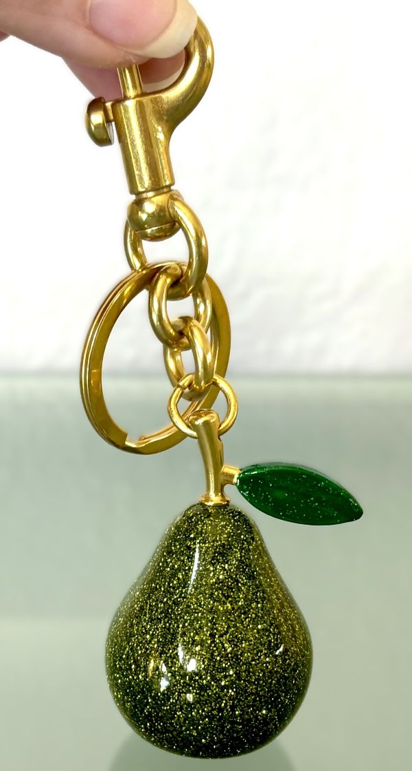 3D Glitter Pear Bag Charm/Keychain