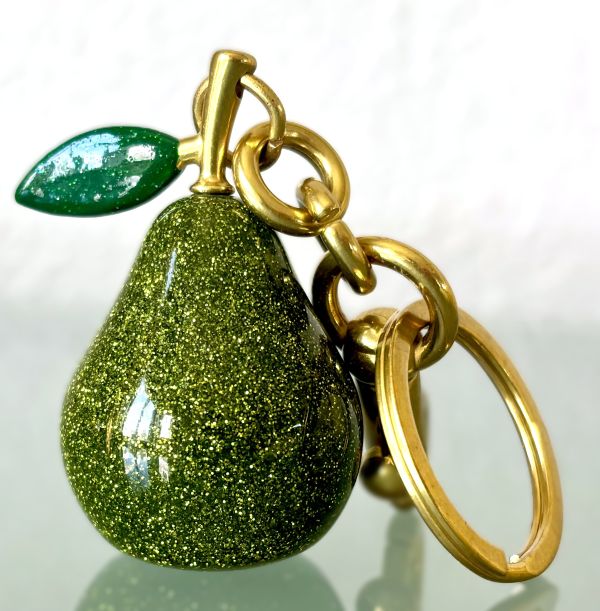 3D Glitter Pear Bag Charm/Keychain