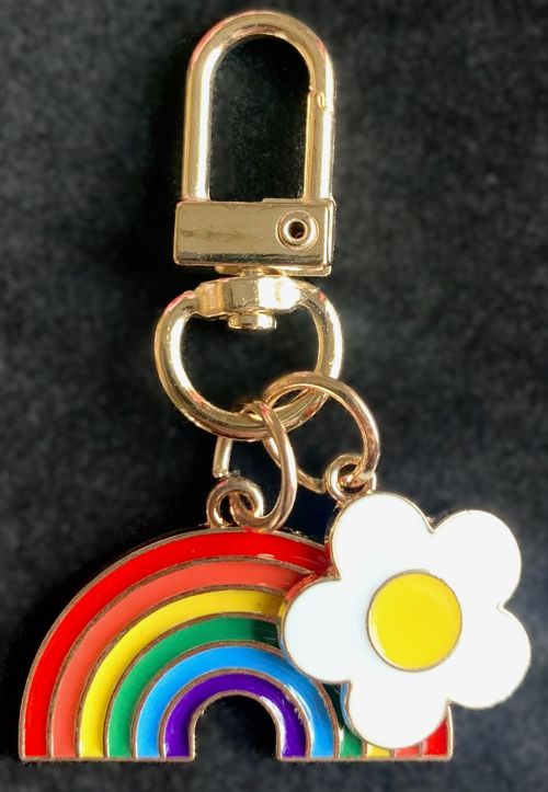 Rainbow and Daisy Dangles Bag Charm/Keychain