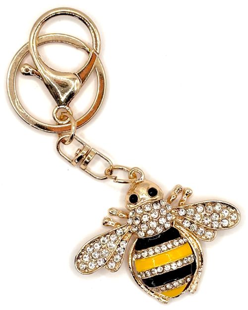 Rhinestone Bee Bag Charm/Keychain