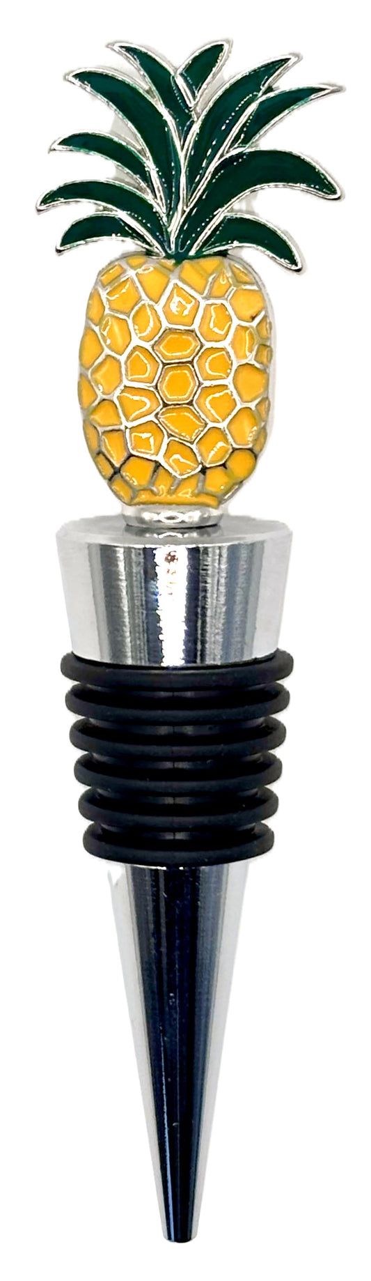 Yellow Pineapple Bottle Stopper