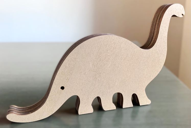 Brontosaurus Dinosaur Wood Diorama