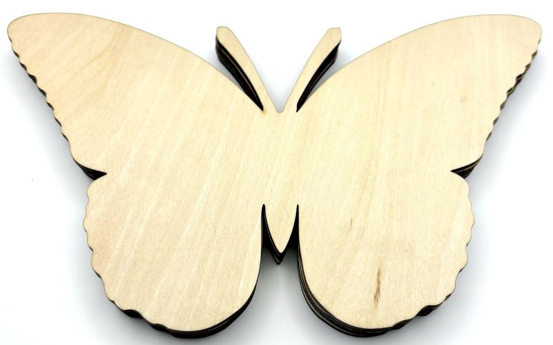 Purple Floral Butterfly Wood Diorama