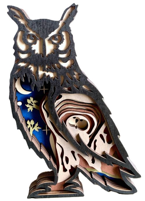 Night Owl Wood Diorama