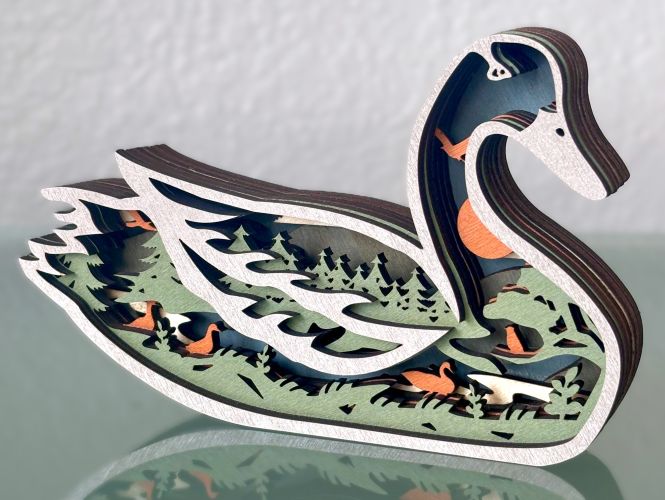 Mallard Duck Wood Diorama