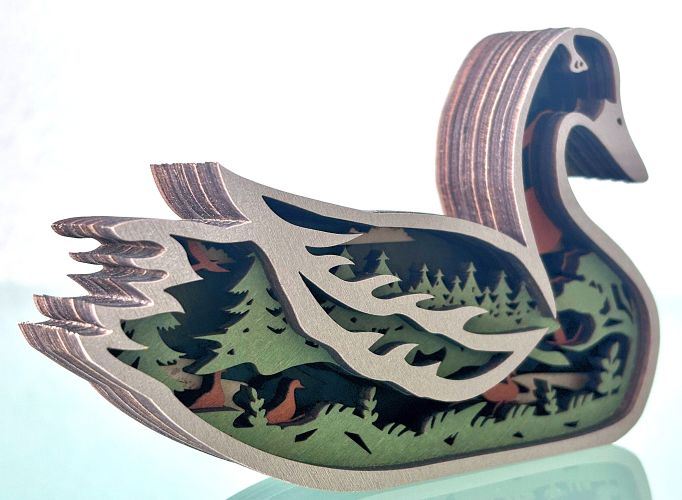 Mallard Duck Wood Diorama