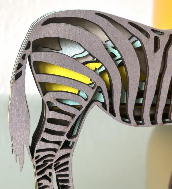 Zebra Wood Diorama