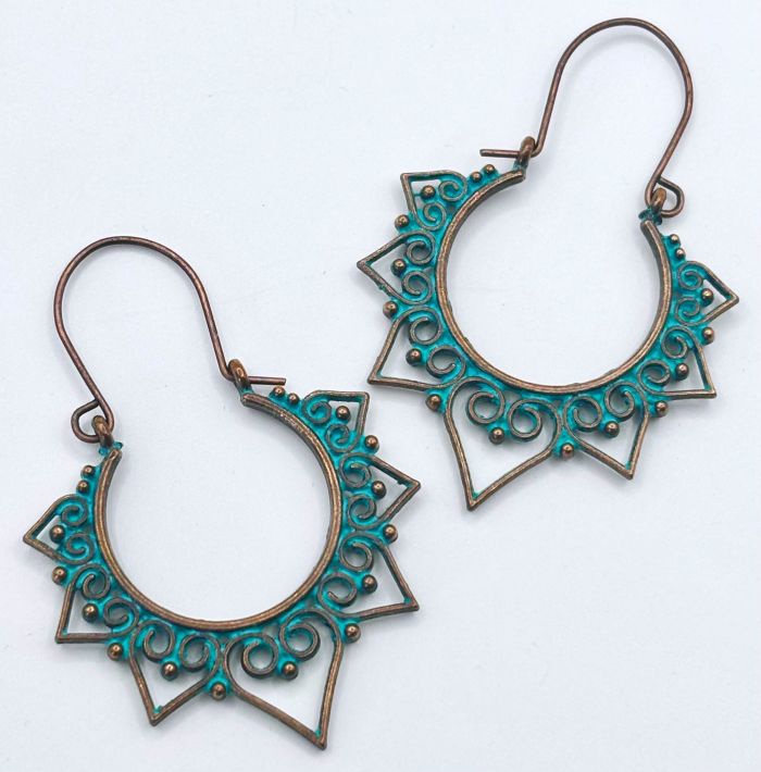 Set/3 Southwestern Copper 'Patina' Earrings