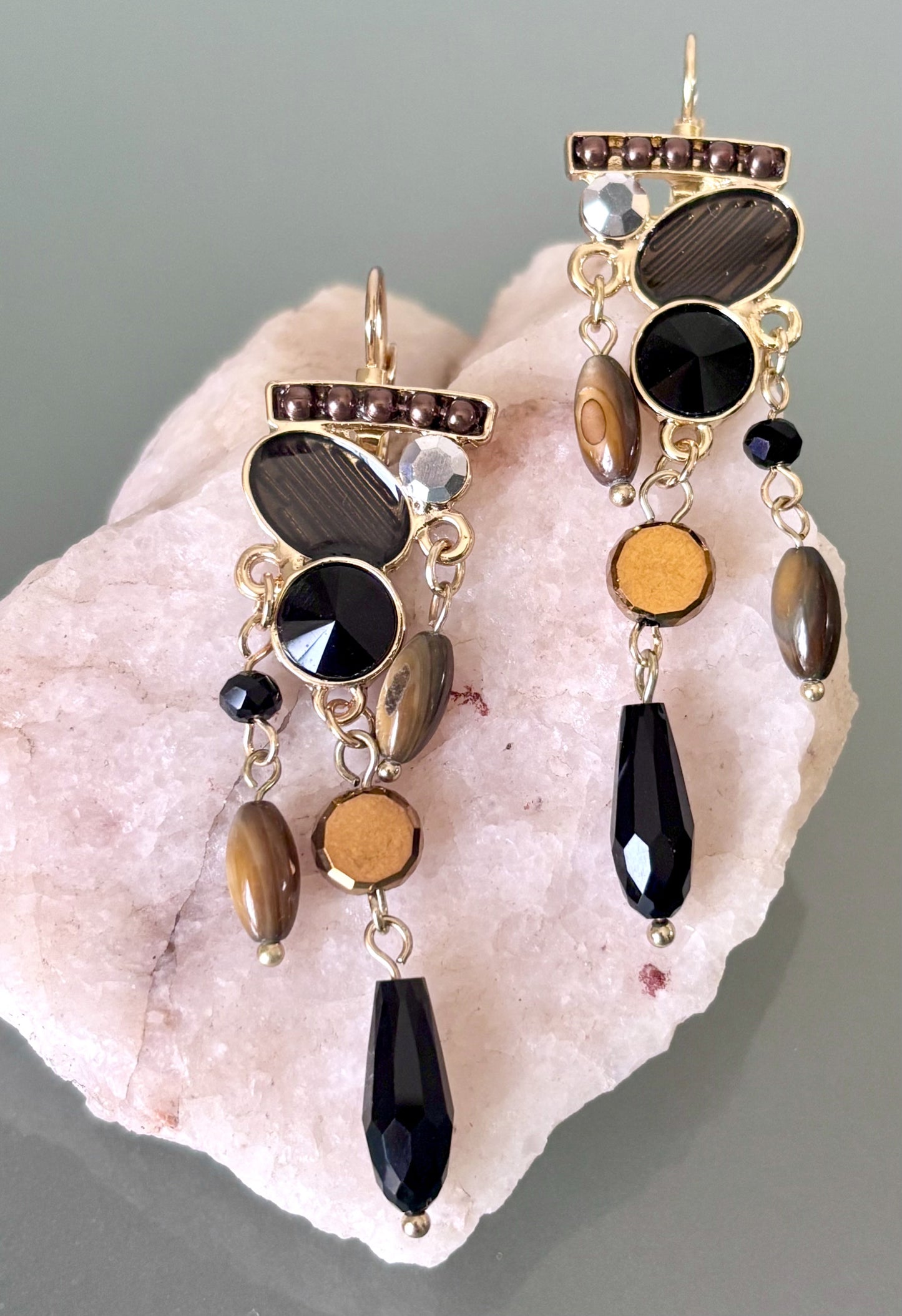 Vibrant Beaded Tassel Earrings