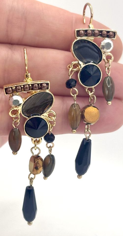 Vibrant Beaded Tassel Earrings
