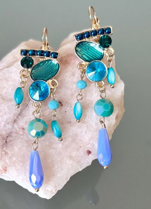 Vibrant Beaded Tassel Earrings