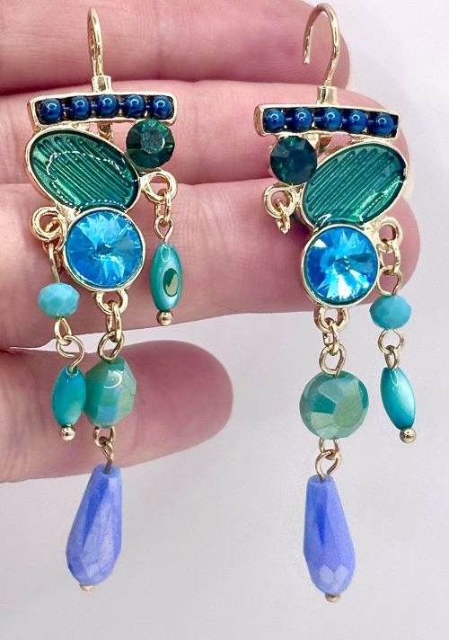 Vibrant Beaded Tassel Earrings