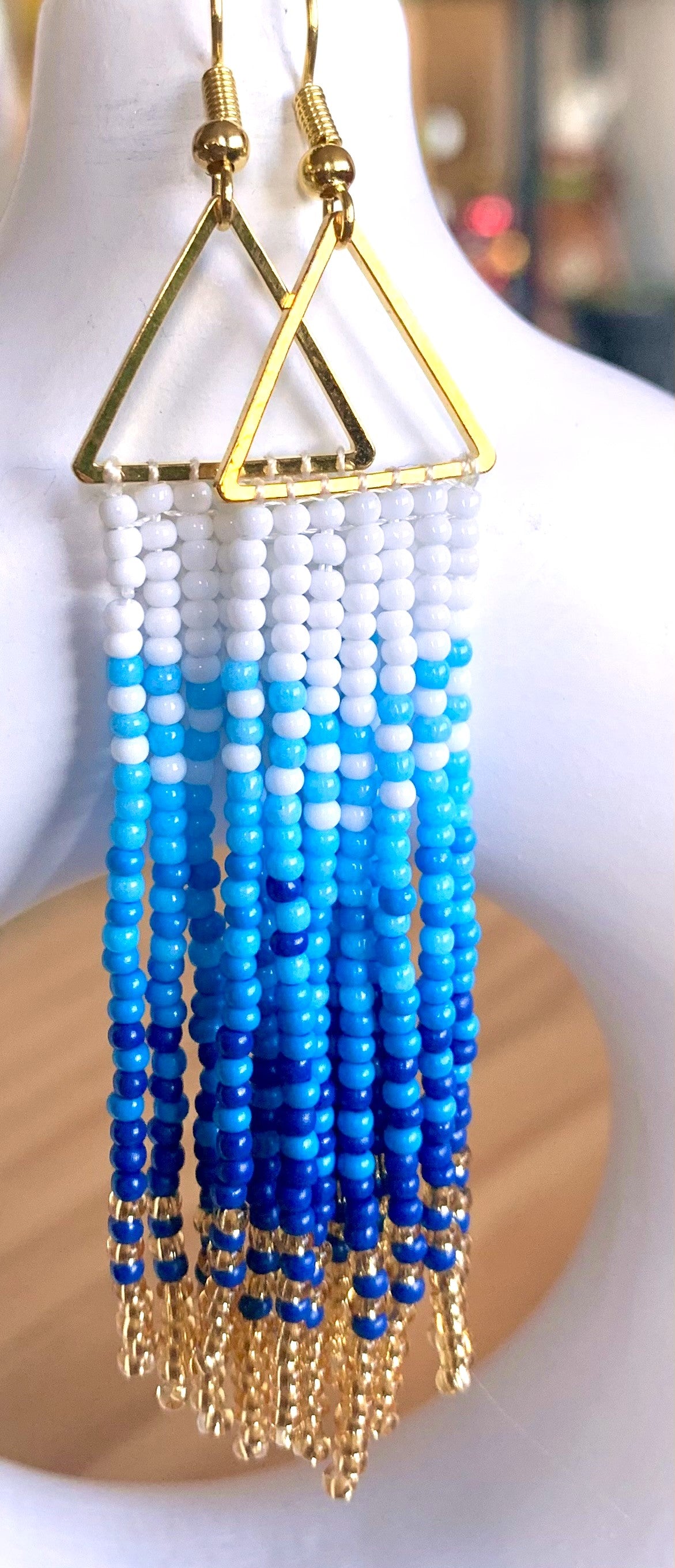 Gradient Hand Beaded Earrings (7 colors)