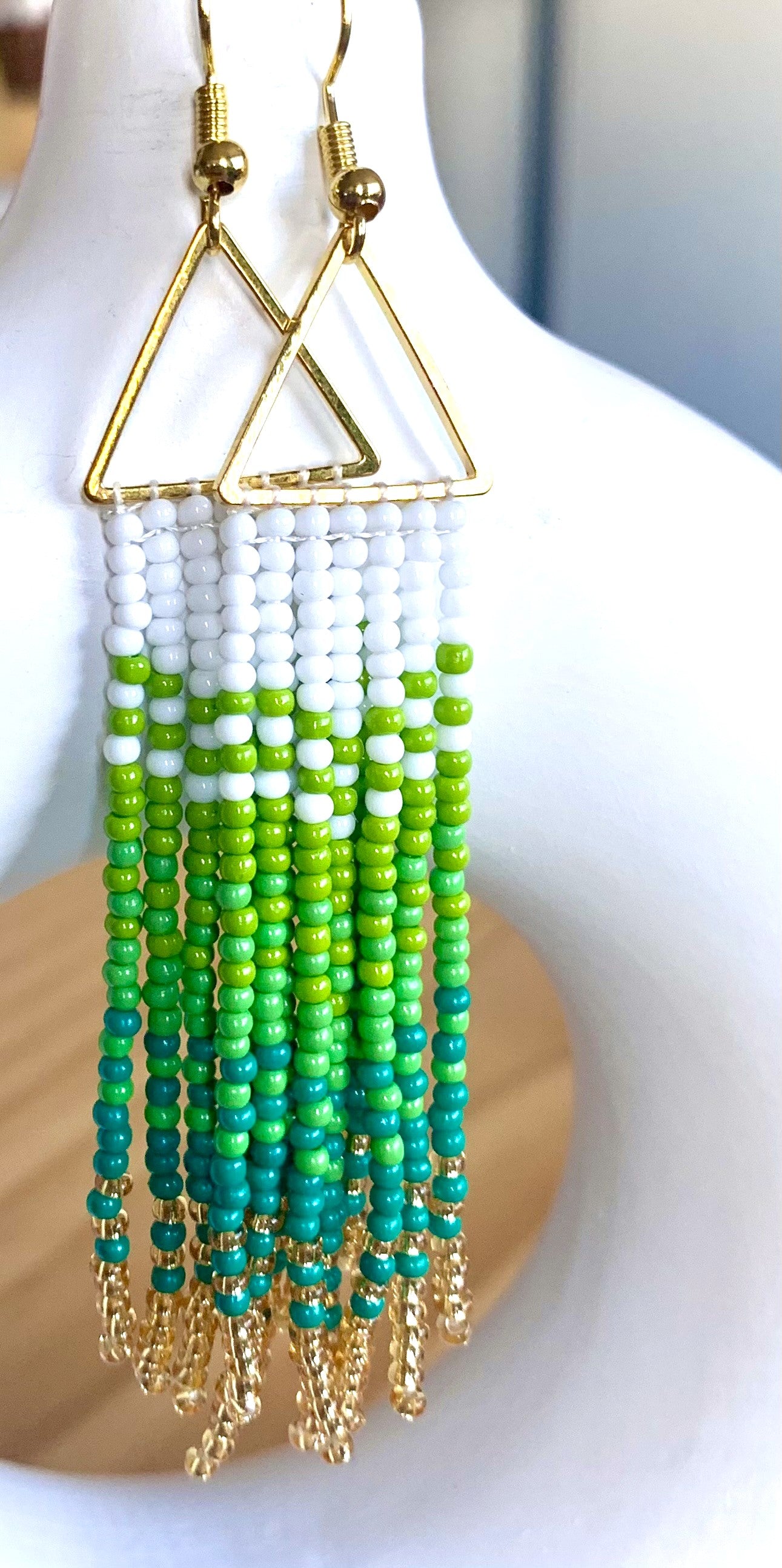 Gradient Hand Beaded Earrings (7 colors)