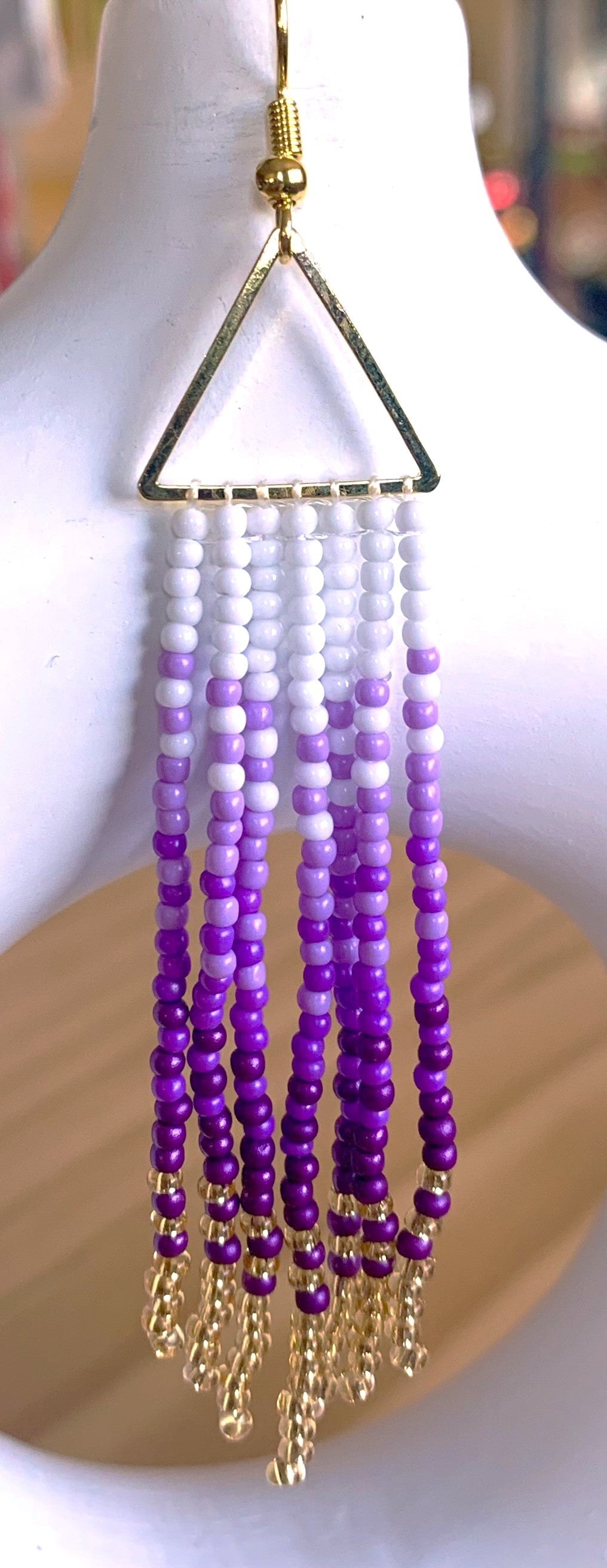 Gradient Hand Beaded Earrings (7 colors)