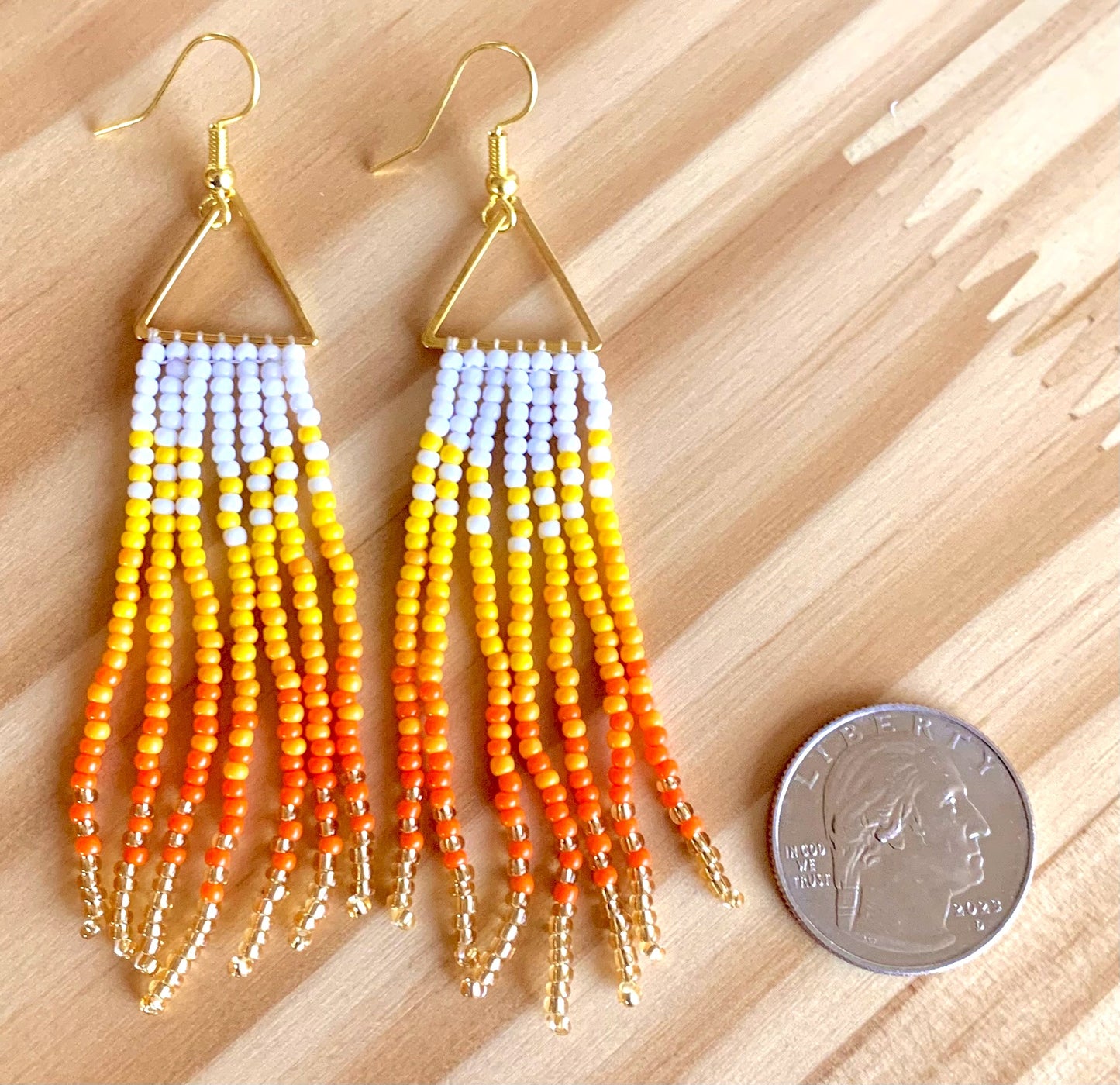 Gradient Hand Beaded Earrings (7 colors)