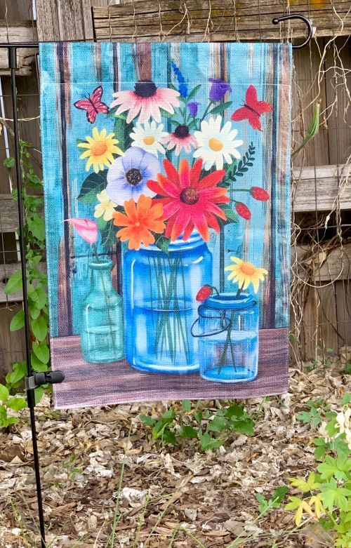 Farmhouse Flowers Garden Flag