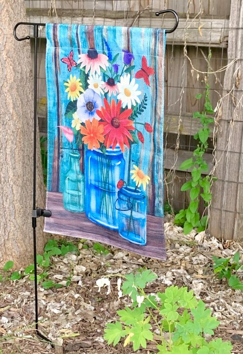 Farmhouse Flowers Garden Flag