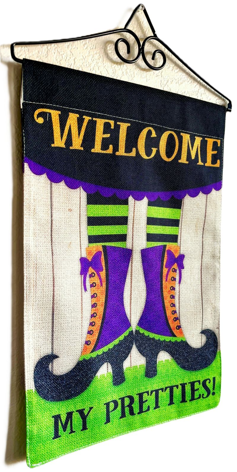 "Welcome My Pretties" Witch Halloween Garden Flag