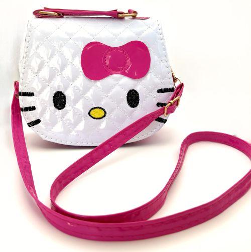 Hello Kitty Glam Embroidered Vinyl Handbag - White or Pink