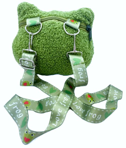 Kawaii Green Frog Plush Purse