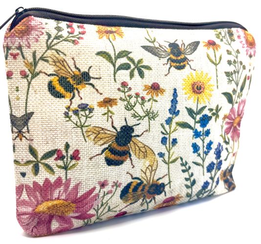Garden Bees Zippered Pouch