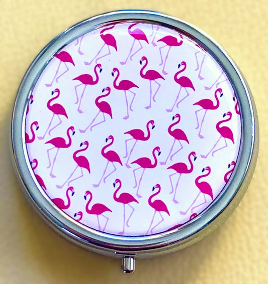 Mod Pink Flamingo Pill Box
