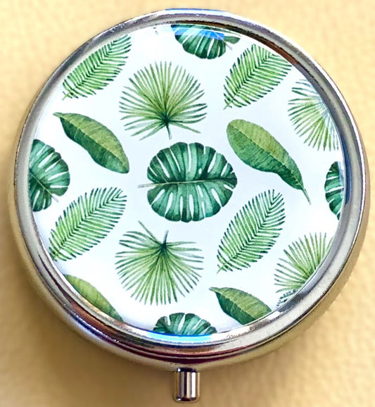 Tropical Leaves Pill Box