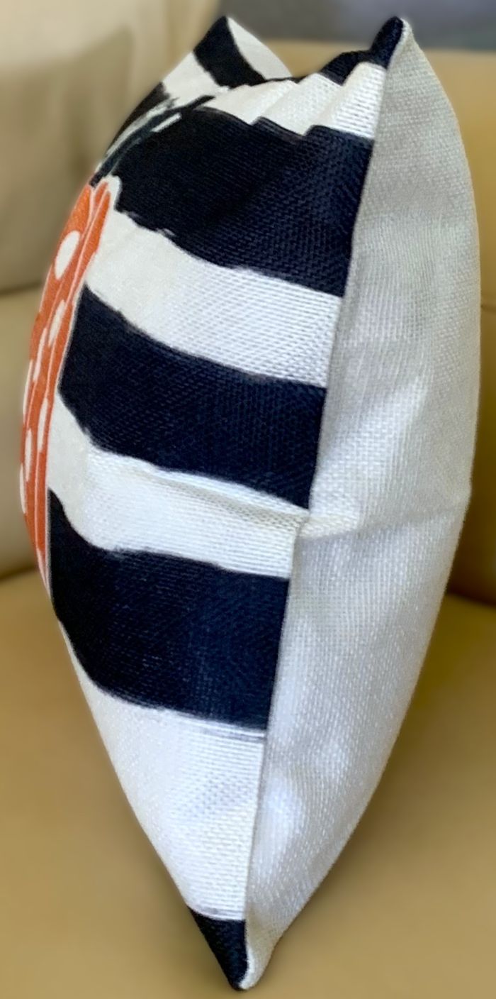 Farmhouse Stripes & Polka Dots Fall Pumpkin Pillow Cover